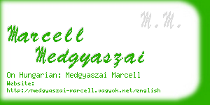 marcell medgyaszai business card